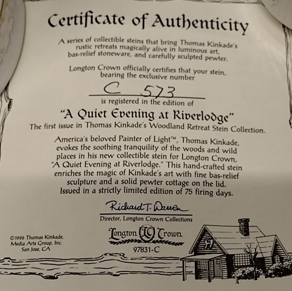 New Thomas Kinkade collectible beer stein - Picture 7 of 9